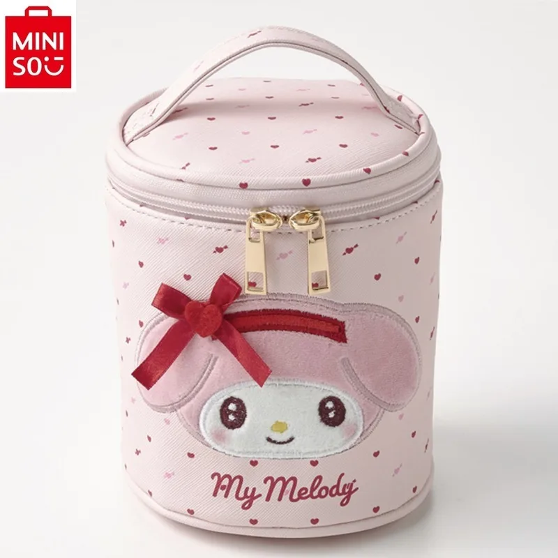 MINISO Sanrio вышитая Kuromi цилиндрическая Косметичка женская Высококачественная