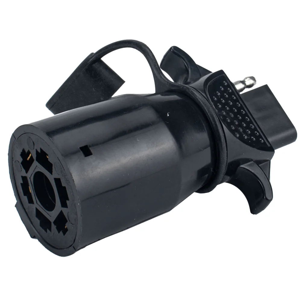 

Trailer Plug Black 12V 7 Pin to 4 Pin Sturdy Trailer Plug Adapter for Boat Truck Trailer