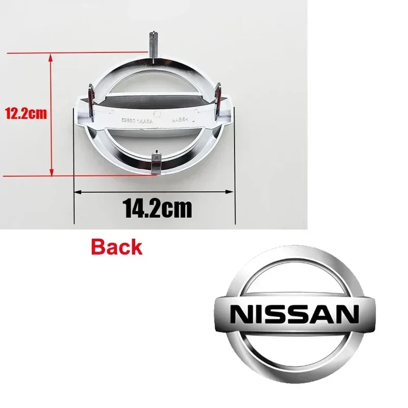 

ABS автомобильный передний задний логотип серебряная эмблема для Nissan Qashqai X-Trail Kicks Juke Leaf Micra Patrol Maxima Murano Altima Teana Versa L