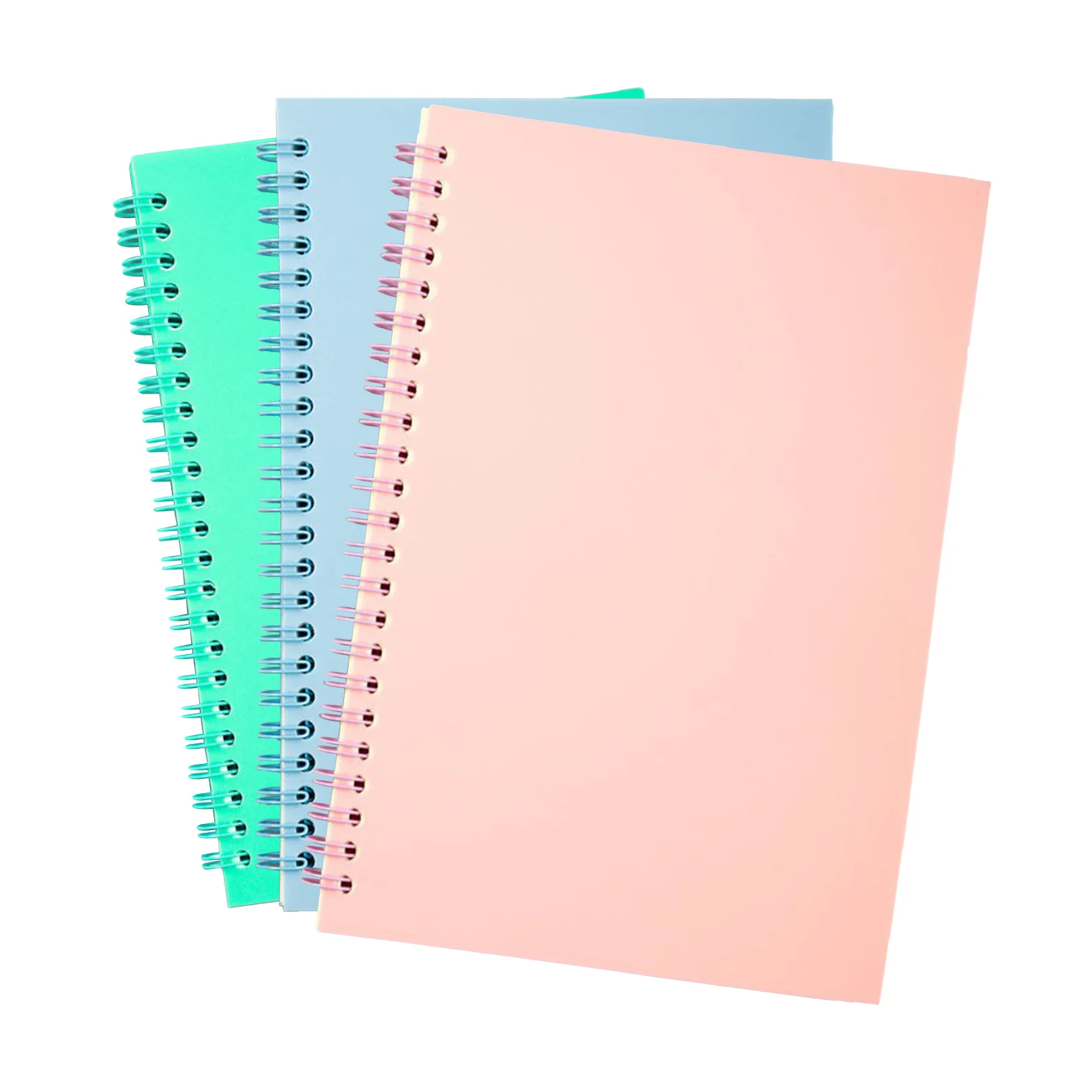 

3pcs A5 Thick Journals Office Planner Spiral Notebook 8mm Ruled 80 Sheets Portable For Study Stationery Hardcover Student Diary