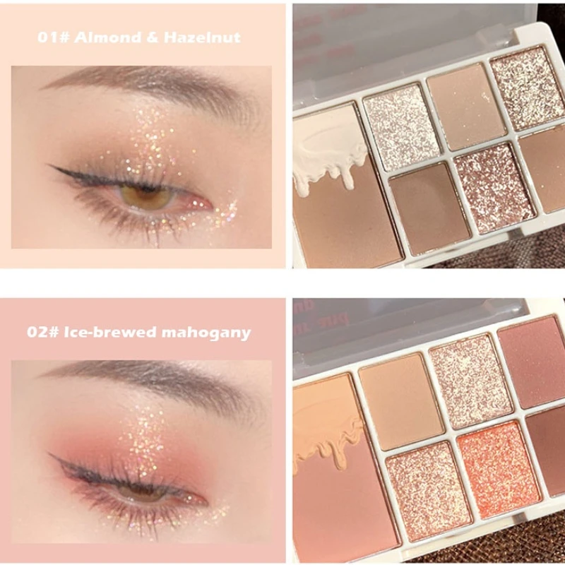 

Seven-color Eye Shadow Palette Iris Purple Glitter Pearly Eyeshadow Palette Fashion Korean Shiny Eye Shadow Charming Eye Makeup