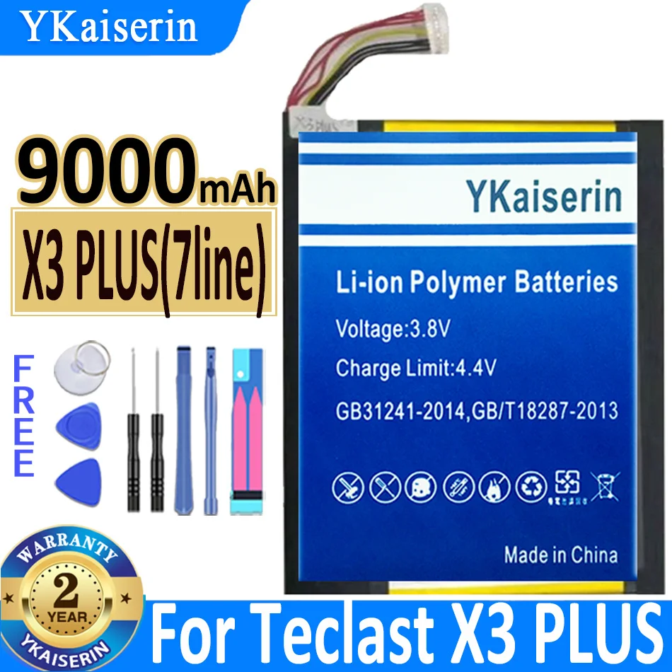 

10000mAh YKaiserin Battery X3 PLUS 9line 7line for Teclast X3 PLUS X3PLUS 7 9 Wire High Capacity Bateria + Track Code