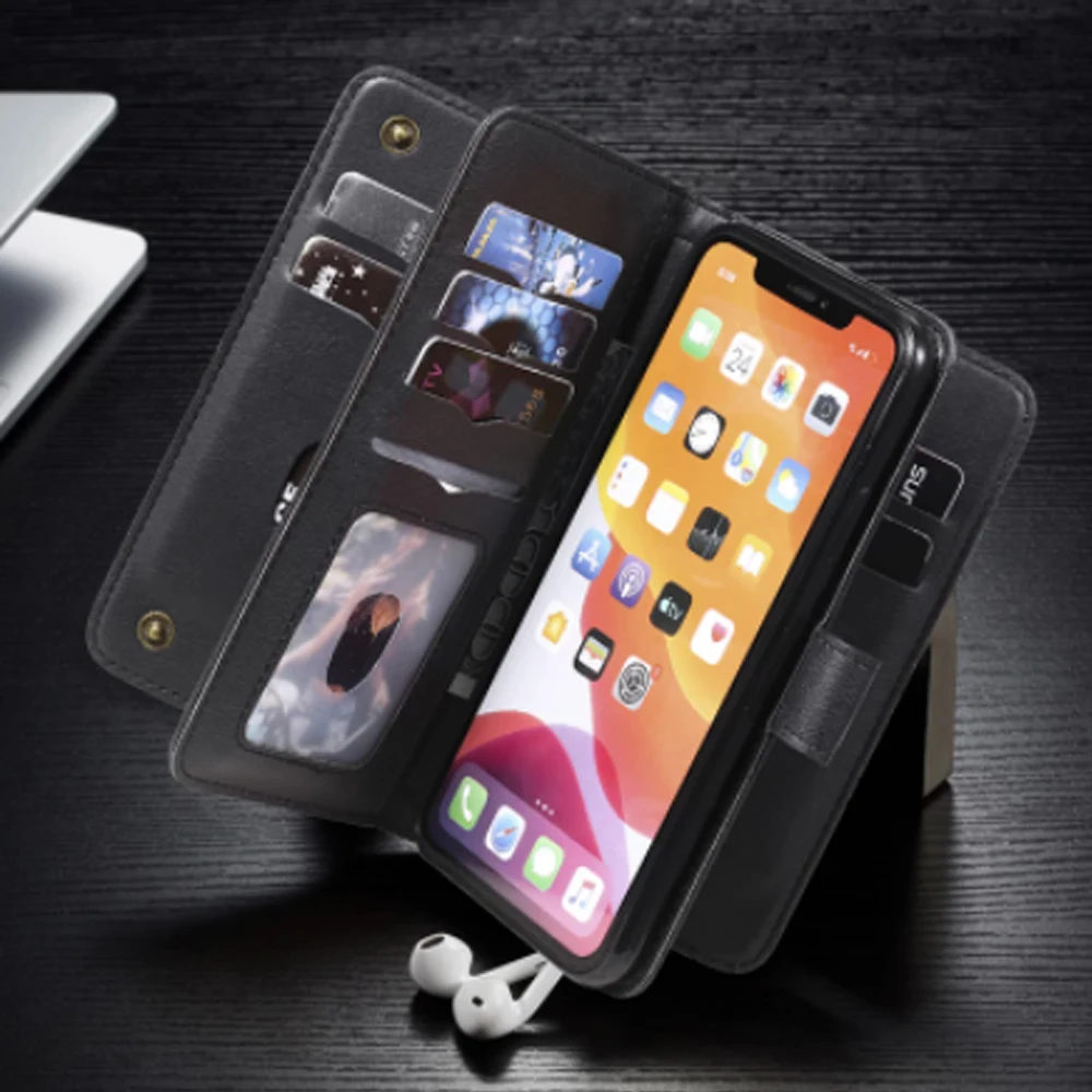 

For Huawei P Smart 2020 POT-LX1A-LX3 10 Card Business Wallet Leather Case For Huawei Honor 9S DUA-LX9 Magnetic Flip Case Cover
