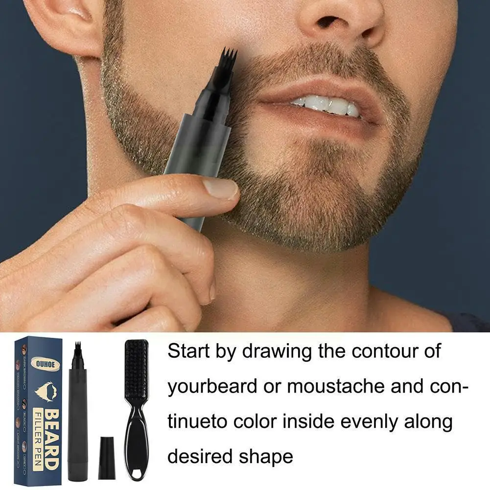 

Beard Filling Pen Kit Barber Pencil With Brush Male Shape Repair Tool Styling Engraving Mustache Eyebrow Salon Hair R5z6
