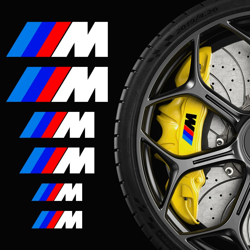 6 шт. автомобильная наклейка на тормозной суппорт аксессуары внешняя декор для BMW