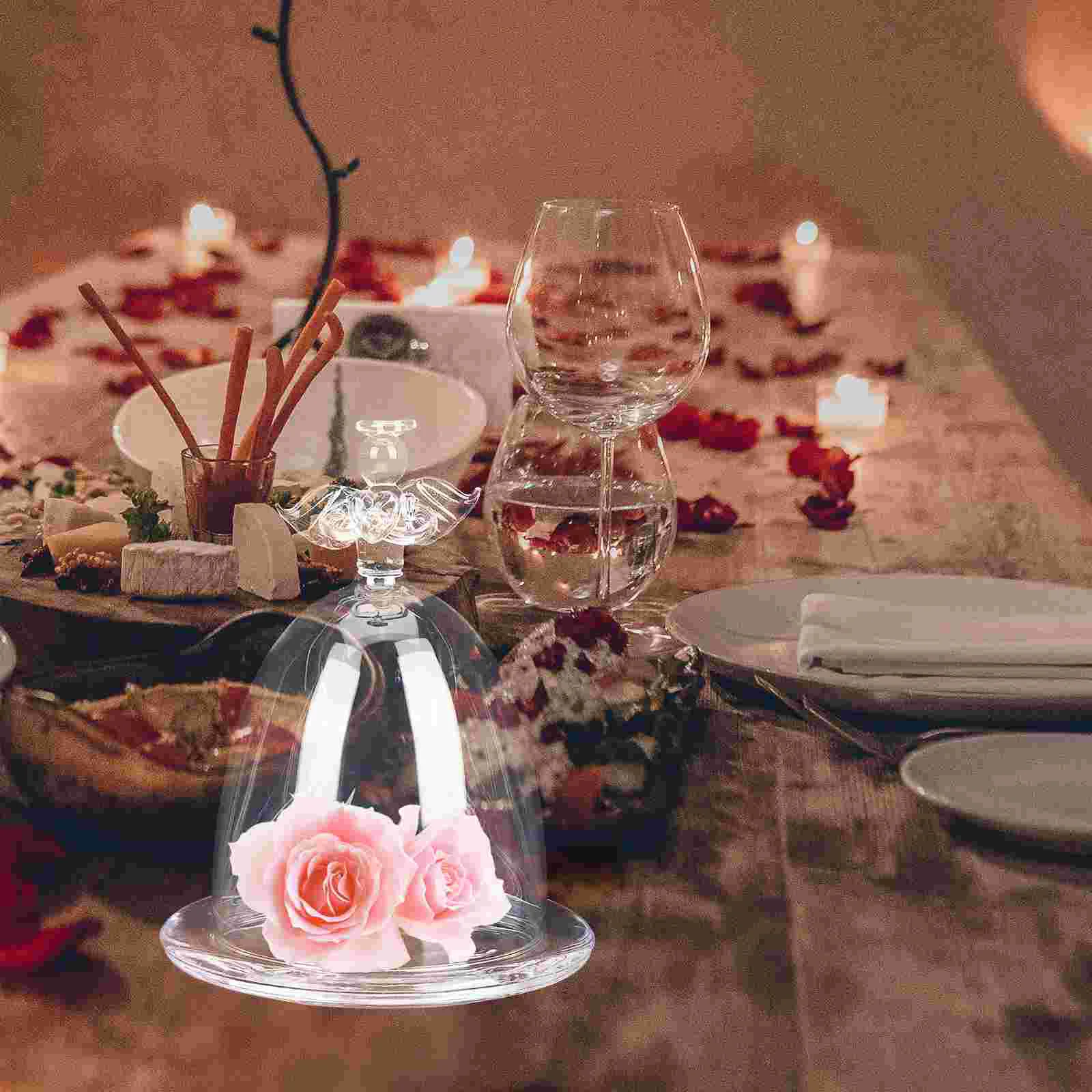 

Dome Cover Cloche Jar Display Decorative Stand Flower Plate Bell Laundry Hamper Farmhouse Tabletop Cake Angelcase Preservedin