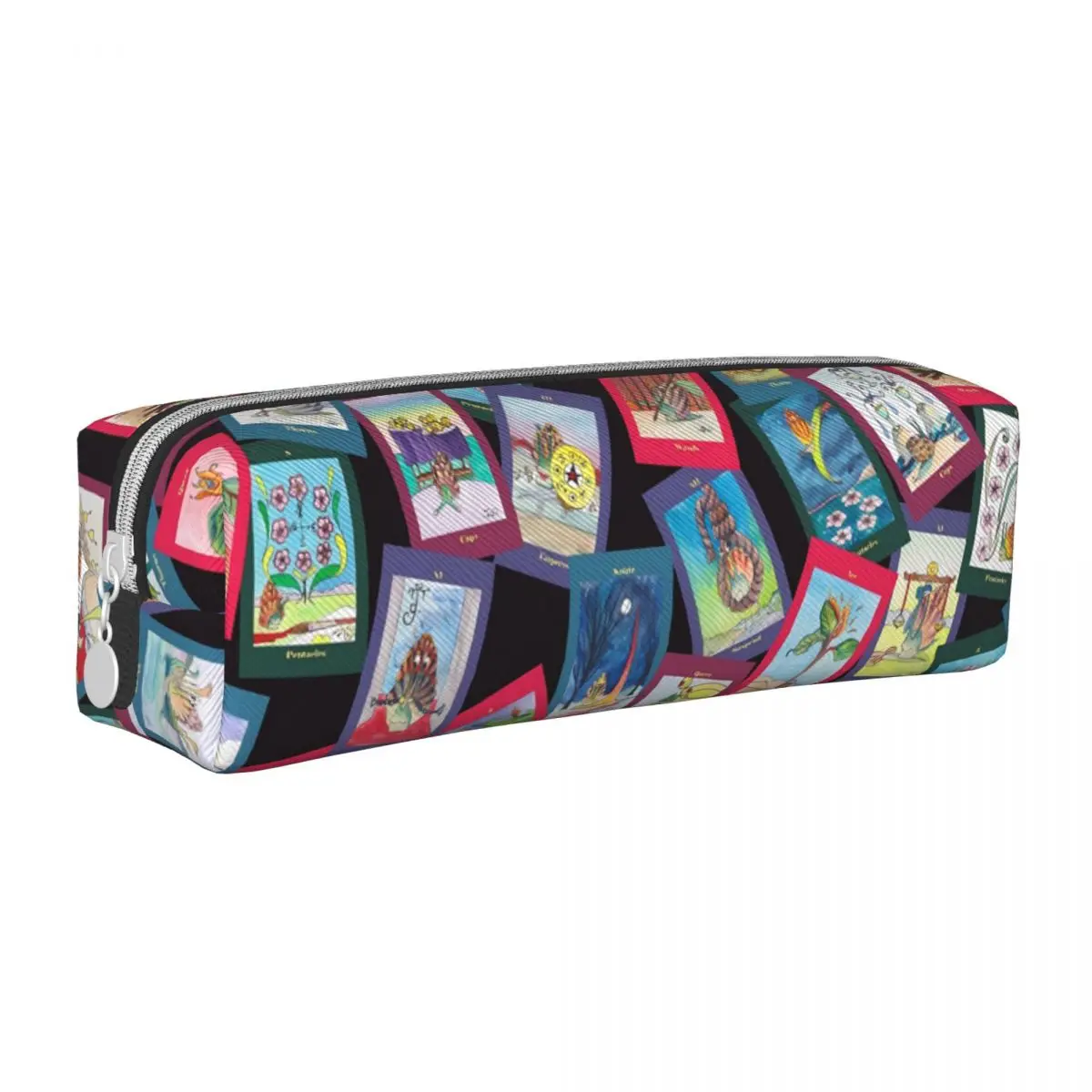 

A Tarot Life Square Pencil Case Isabel Snail Cool Leather Pencil Box University For Teens Zipper Pen Bag