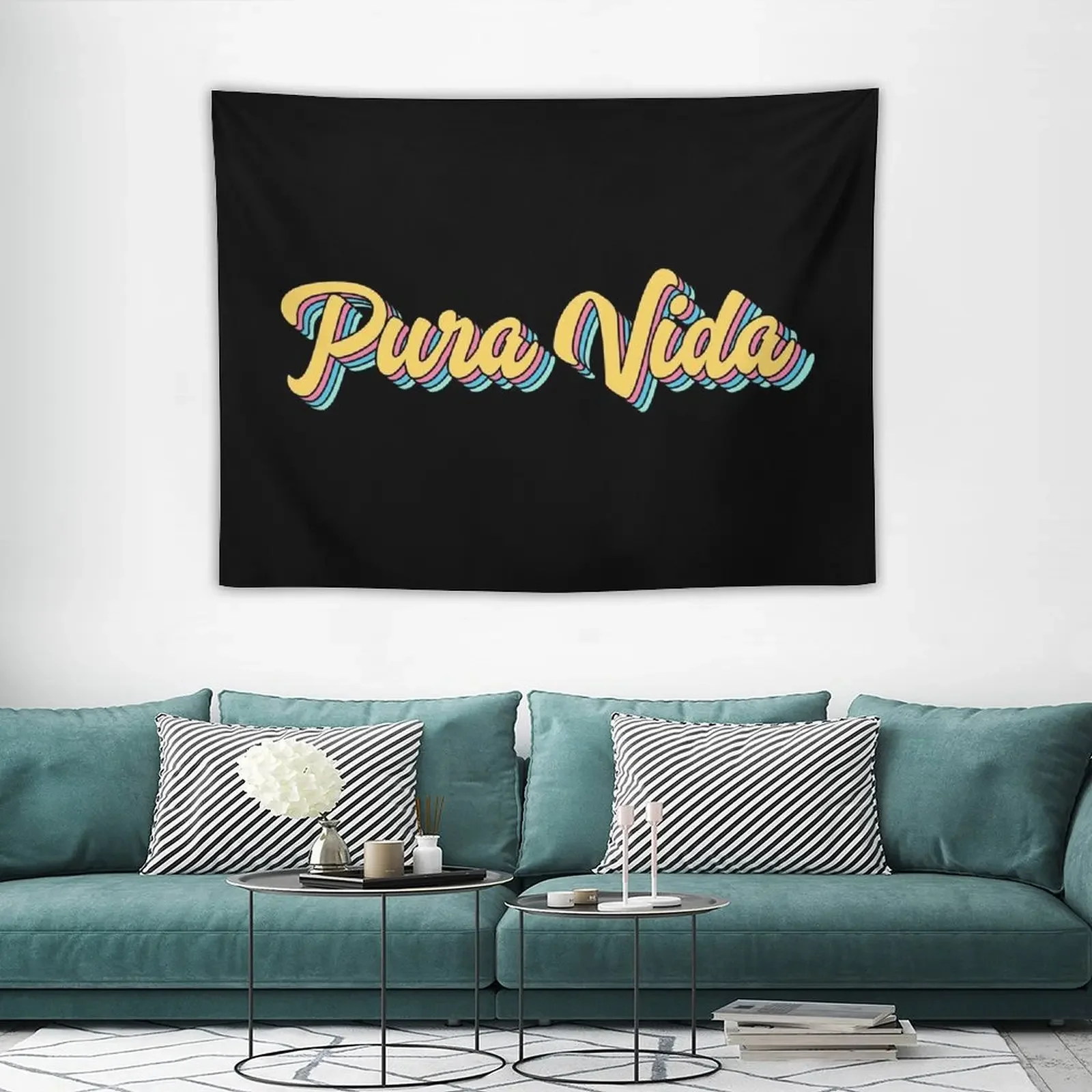 Pura Vida Ретро желтый сценарий гобелен для дома и комфорта украшение комнаты