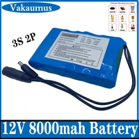new portable super 12v 8000mah battery rechargeable li ion battery pack capacity dc 12 6v 10ah cctv camera monitor