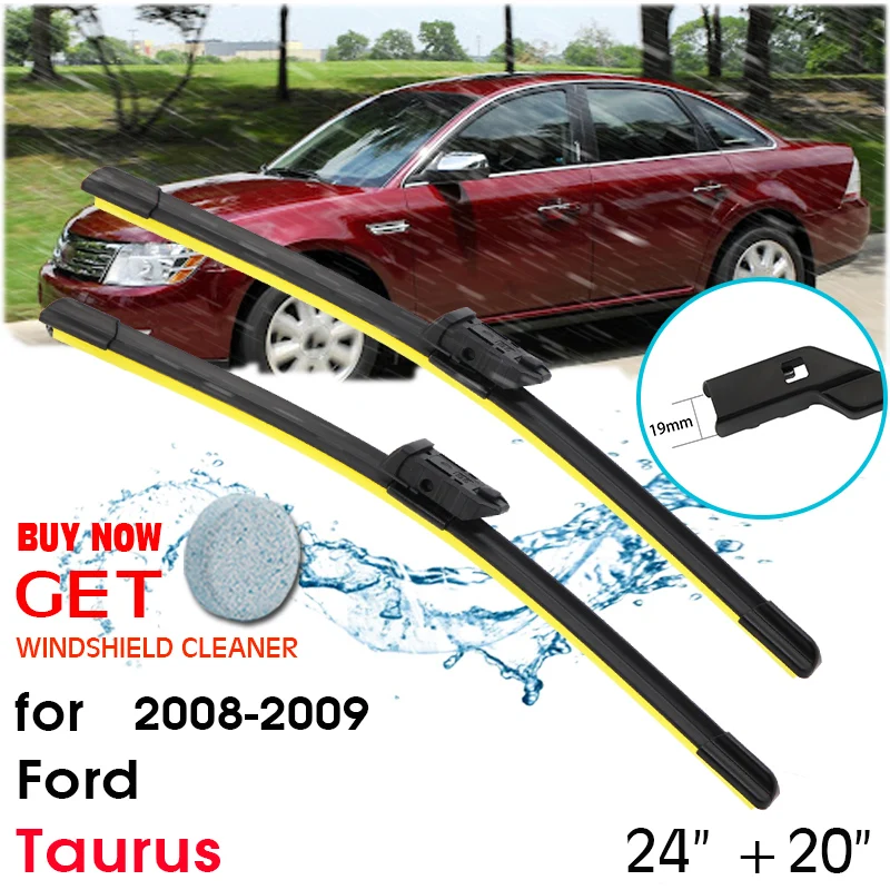 

Автомобильный стеклоочиститель лобовое стекло резиновые силиконовые сменные стеклоочистители для FORD taulus 2008-2009 LHD / RHD 24 "+ 20" автомобильные а...