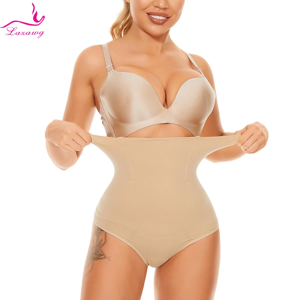 

LAZAWG Shapewear for Women Tummy Control Seamless Shorts High Waist Slimming Panties Thong Underwear Body Shape