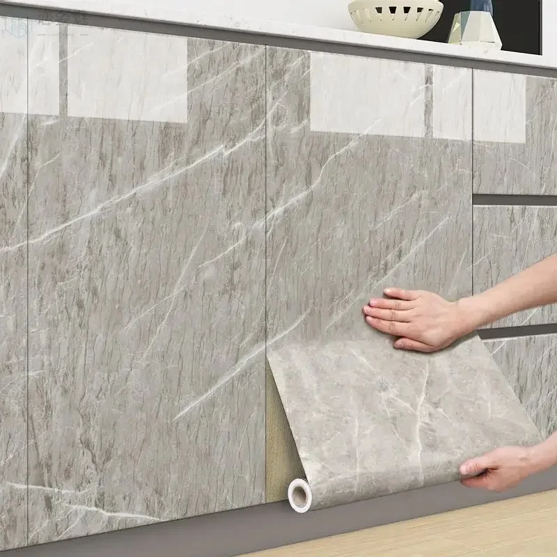 Матовые Мраморные Наклейки На Стену Золотисто-белые Столешницы