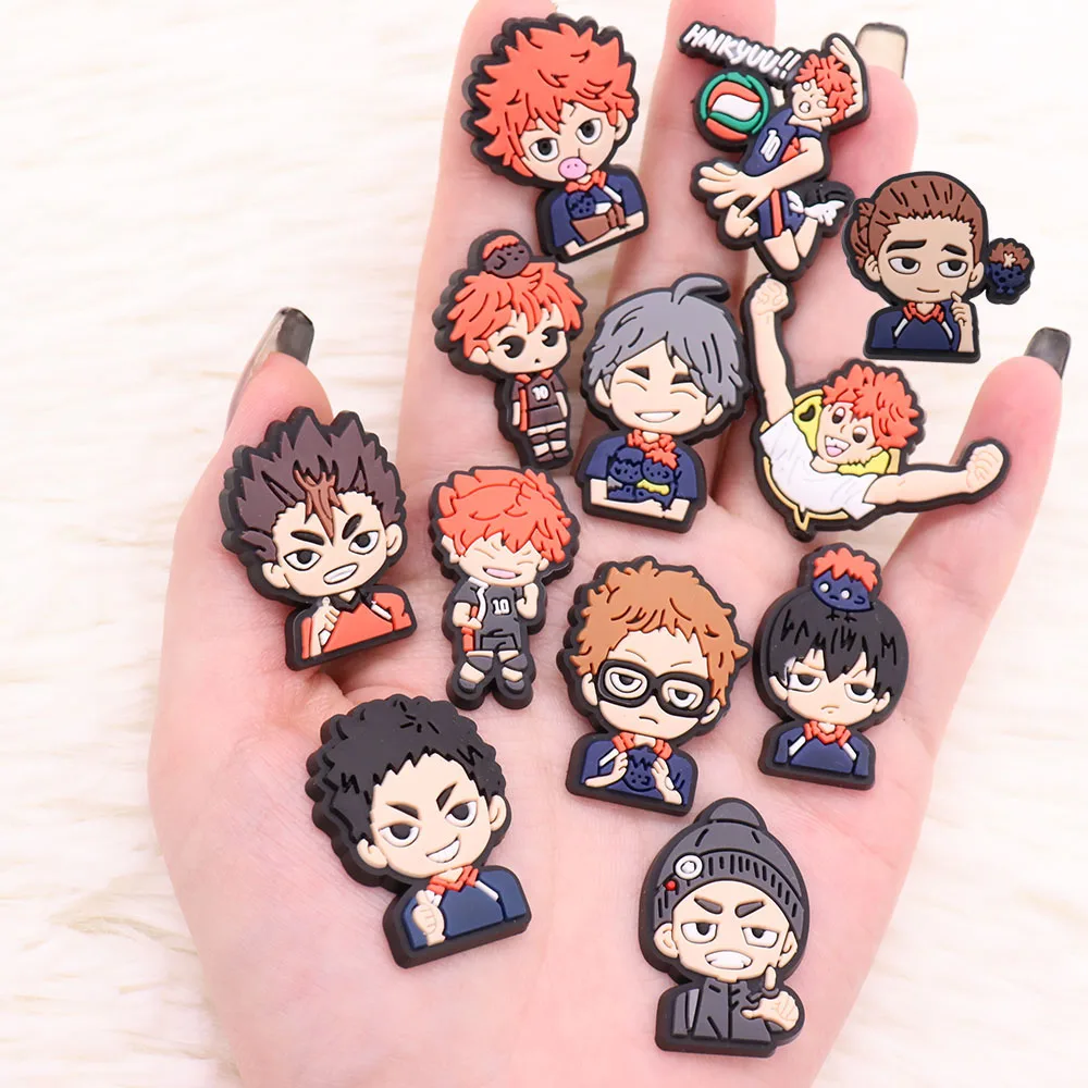 

1-12Pcs Japan Anime Animation PVC Shoe Charms Shoes Decorations Buckle Clog Fit Wristbands Croc Jibz Kids Lovely Gift