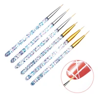 3pcsset nail art brush 791115mm diy line drawing dot pen painting liner thin brushes for nail decoration