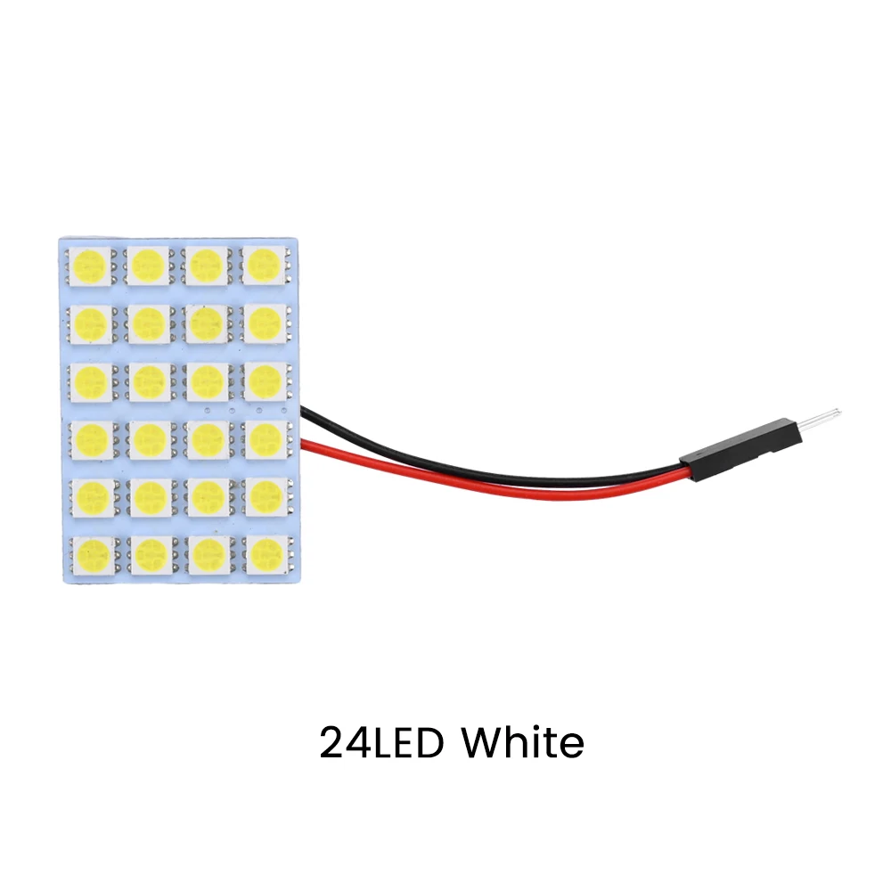 

T10 5050 Светодиодная внутренняя панель автомобиля Белый свет Лампа для чтения Универсальная купольная лампа на крыше багажника автомобиля 6 9 12 24 SMD Lights DC 12V