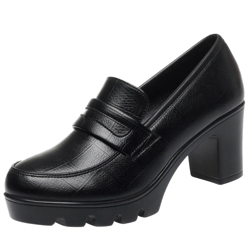 6 5 см 8 модные удобные черные мягкие кожаные туфли с глубоким носком Весна 2024 на