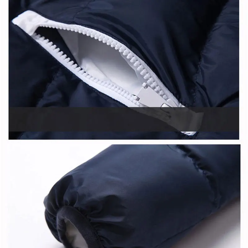 2022 New Fall/Winter Men's Cotton Coat Block Zipper Style Hooded Cotton Coat Jacket Mens Casual Coat Logo Customization