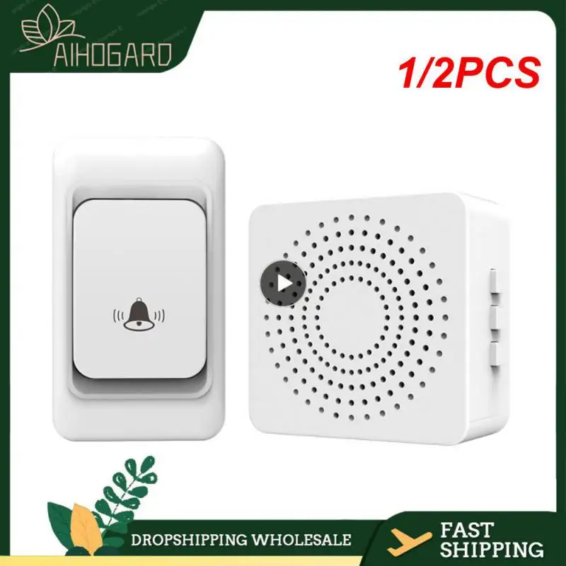 

1/2PCS Popular New Outdoor Wireless Doorbell Waterproof Buttons 150M Remote Home Smart Doorbell Plug Receiver 38 Rings Hot Sale