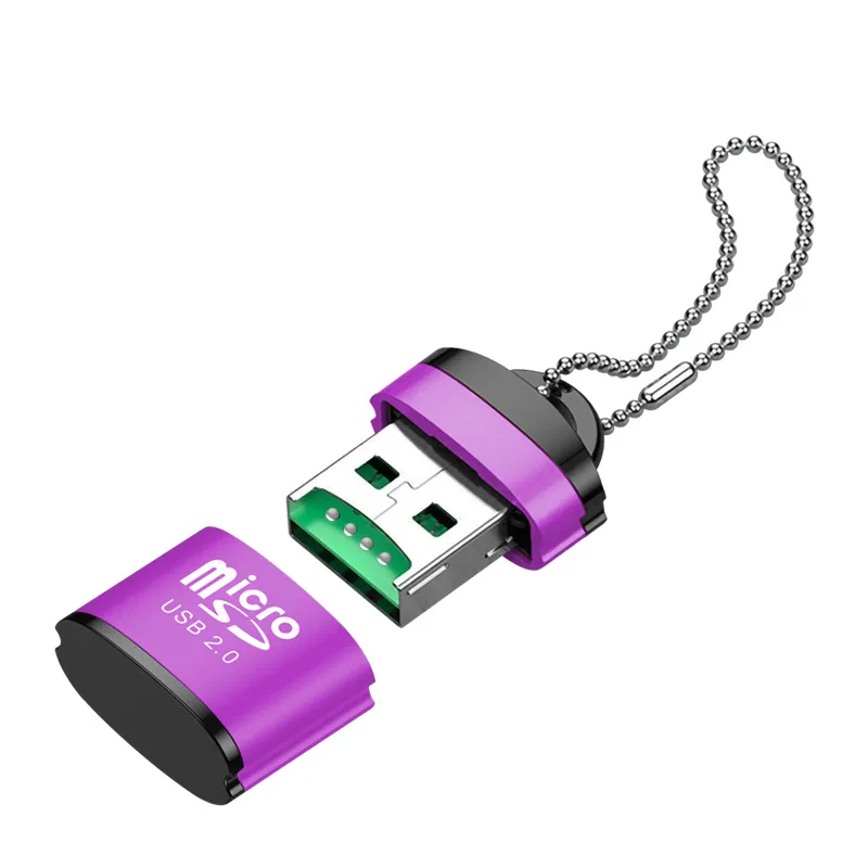 USB 2 0 Micro SD MicroSDXC MicroSDHC TF кардридер портативный пластиковый + металлический адаптер