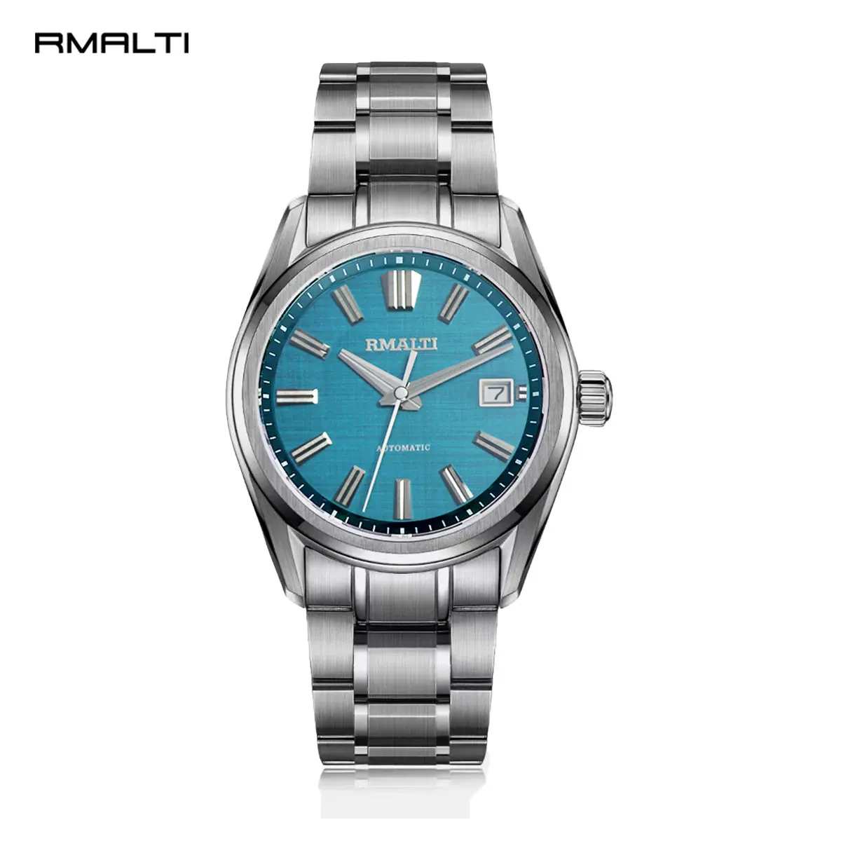 RMALTI Brand Men's Stainless Steel Diving Watch Mechanical Sapphire Crystal Bracelet Watch Luminous Watch Waterproof