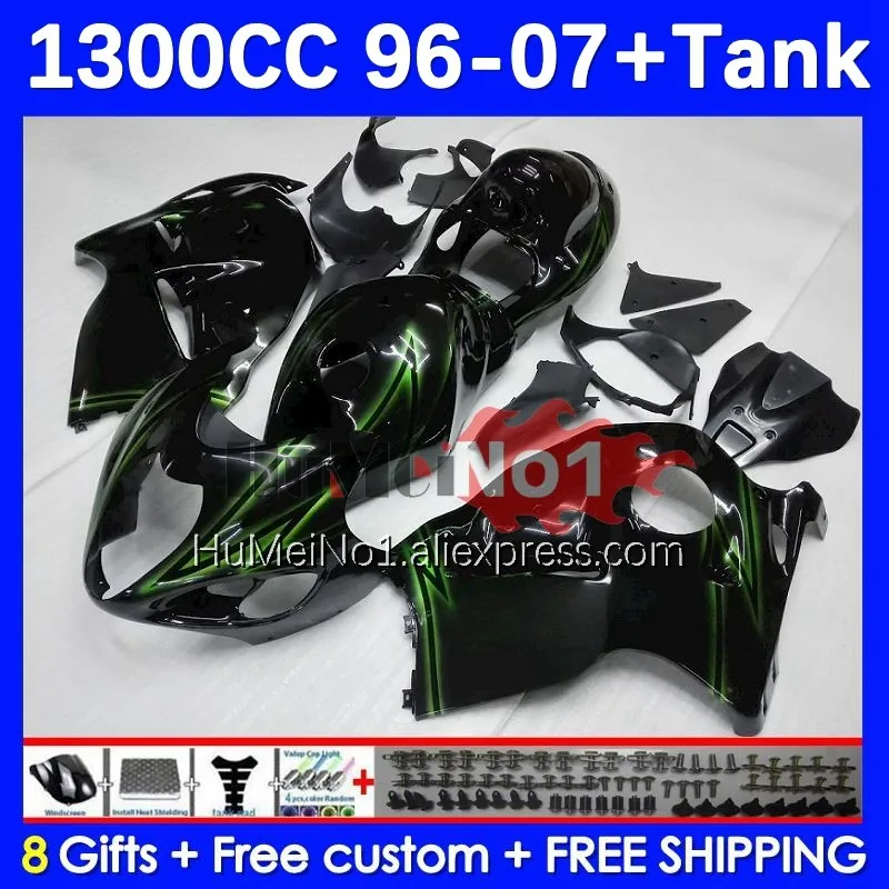 

Hayabusa для SUZUKI GSXR 1300 GSXR1300 зеленый черный 1996 1997 1998 1999 2000 2001 28No.115 2002 2003 2004 2005 2006 2007 обтекатель