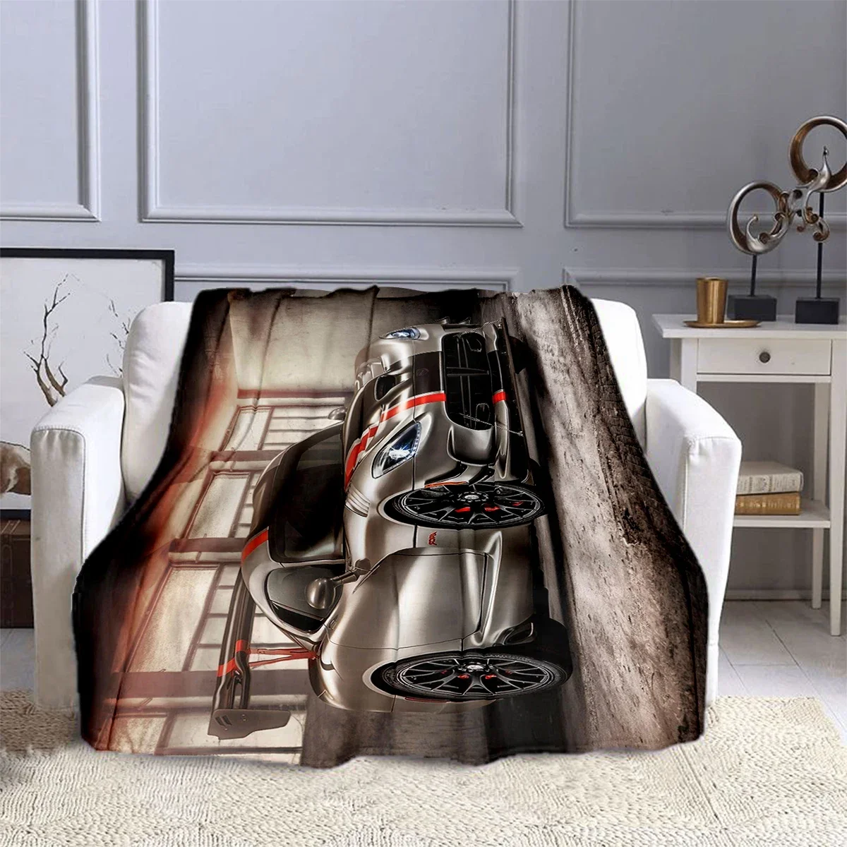 Одеяло D-Dodge детское мягкое удобное Фланелевое покрывало в стиле 3D для гоночного