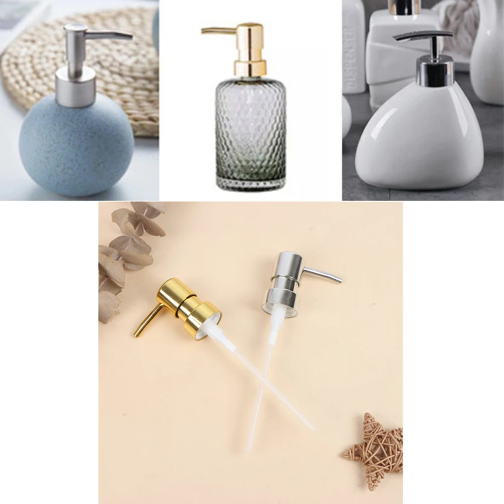 

Metal Soap Pump Liquid Lotion Dispenser Replacement Head Standard Liquid Soap Dispenser for Bathroom Kitchen Replace Bottle
