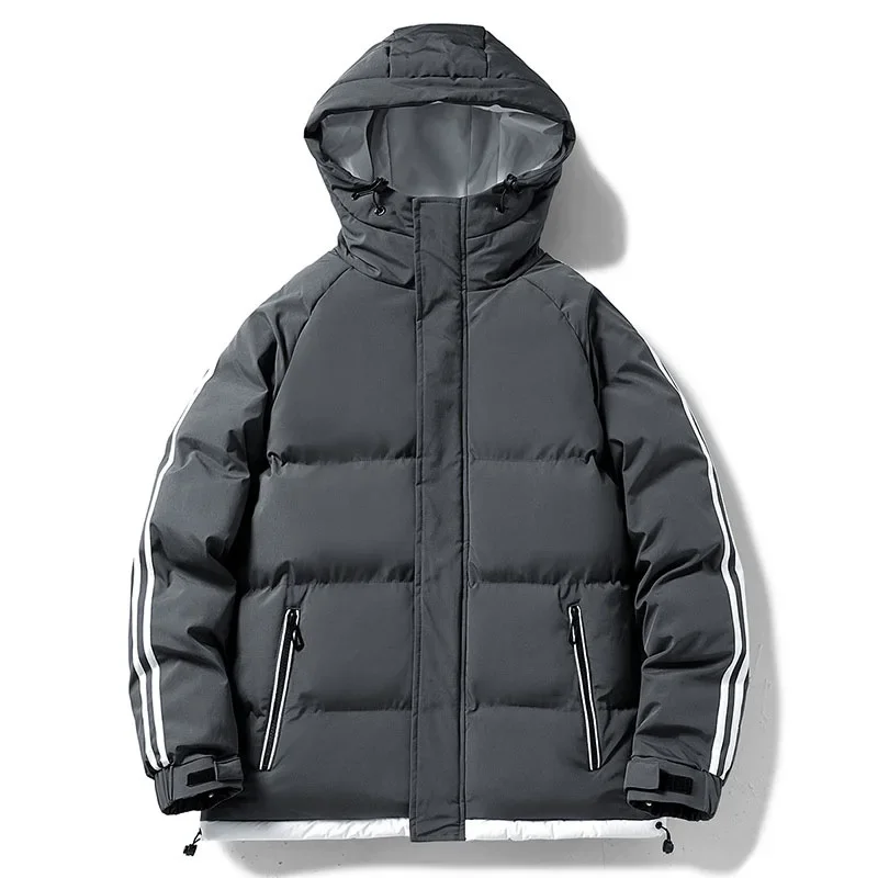 Утолщенное хлопковое пальто для мужчин и женщин свободная куртка с капюшоном