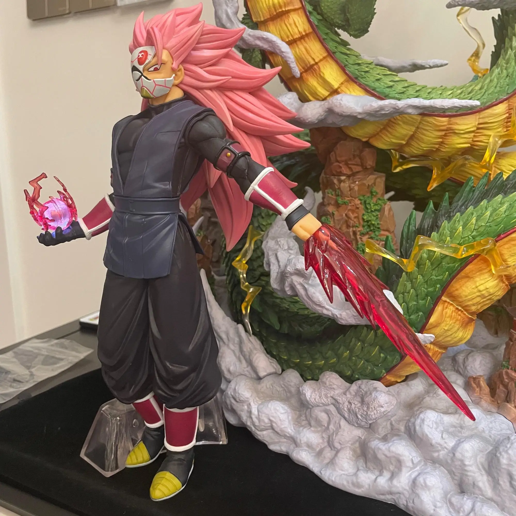 

27cm In Stock Dragon Ball Heroes Super Saiyan Rose Black Goku Zamasu Ssj3 Pvc Figures Collection Model Toy For Children Gifts