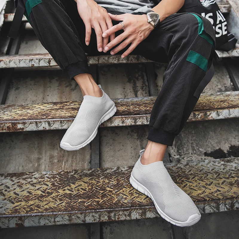 Couples Sneakers Lovers New Spring Knitted Tennis Shoes  All-match Breathable Men's Sport Shoes Zapatos