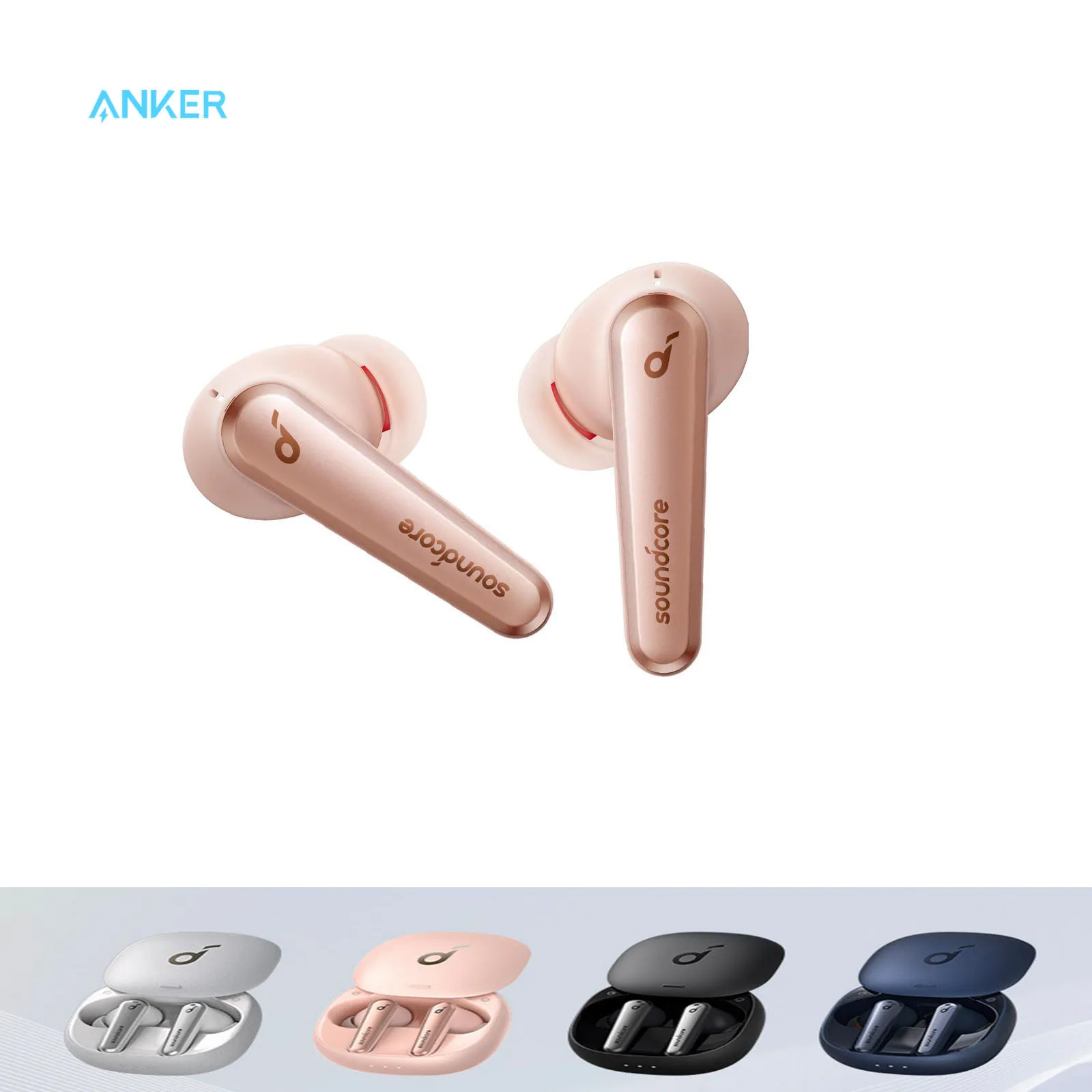 Anker-auriculares inalámbricos Soundcore Air 2 Pro, audífonos Tws con Bluetooth, cancelación de ruido, carga 26h, 4 micrófonos, modo de reposo