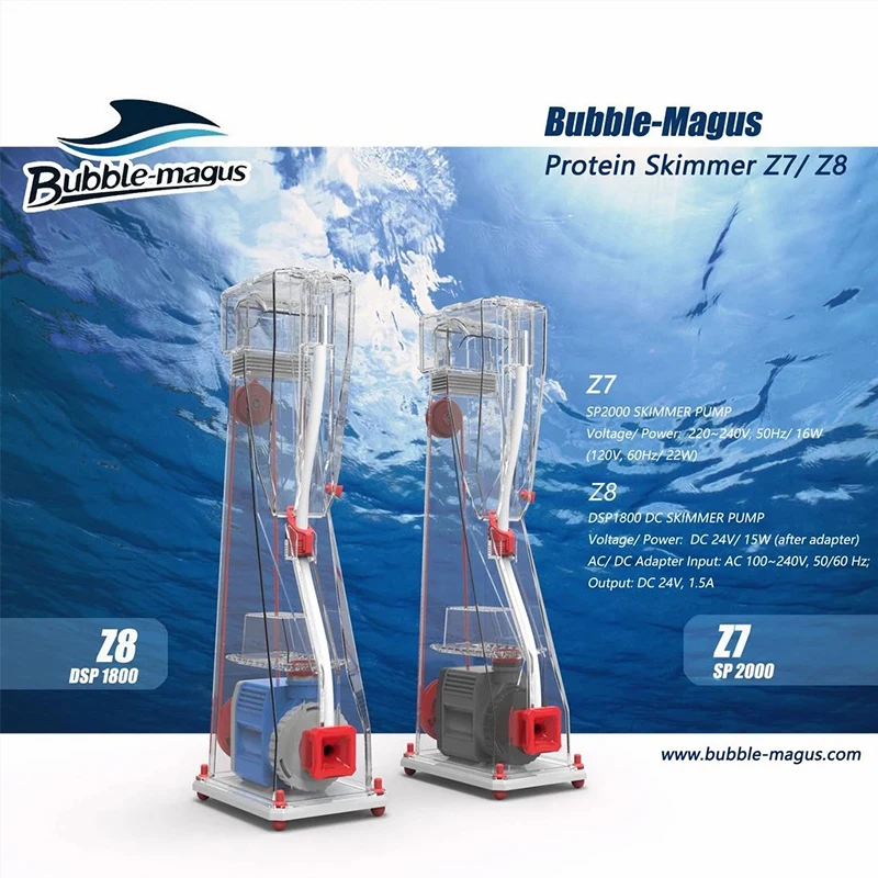 

Bubble Magus Z5 Z6 Z7 Z8 Mute Built-in Protein Separator Sea Water Tank Filter Brush Needle Pump