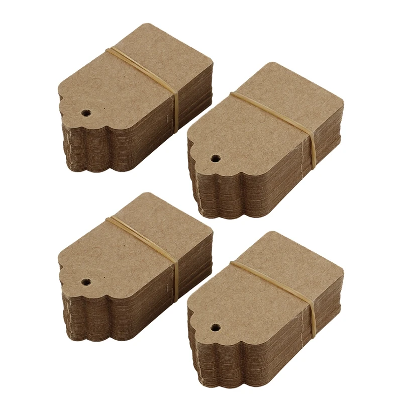 Флуоресцентная карточка из крафт-бумаги в рустикальном стиле размером 40x70 мм, флуоресцентная, свадебная бирка, бирка для подарка, бирка «сделай сам», бирка для багажа, ценник-S