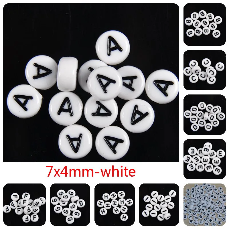 Diy Letter Bead Cubic Round Shape Square Beads Acrylic 6mm A-Z Alphabet Beads Women for Jewelry Making Bracelet Necklace 100pcs