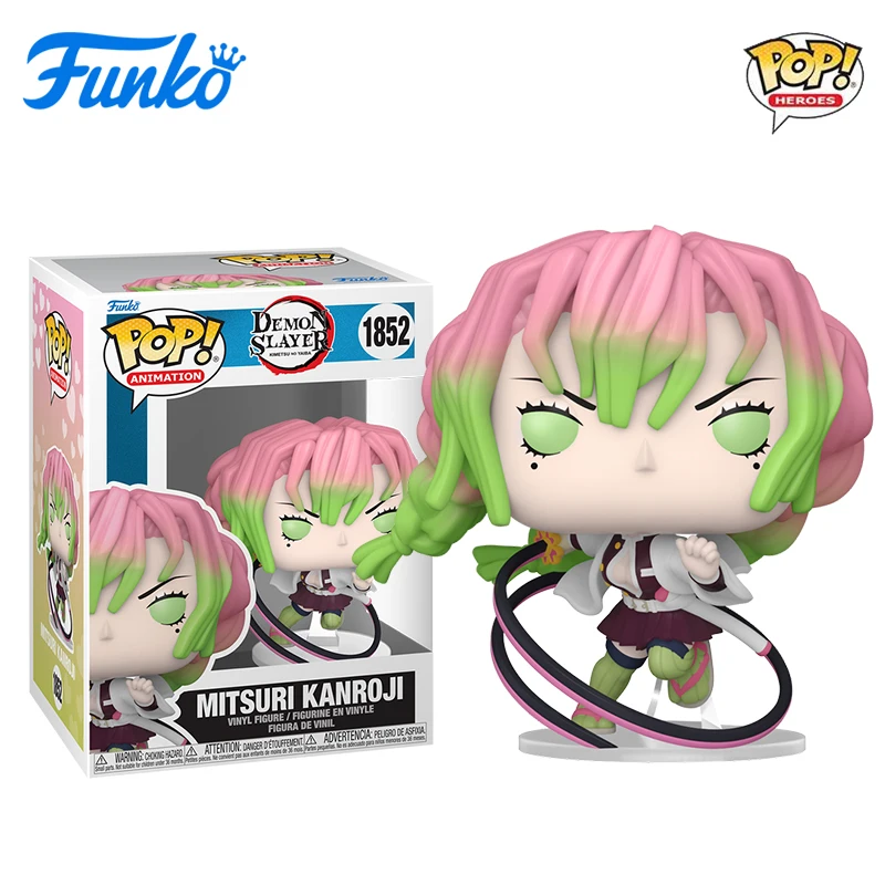 Фото FUNKO POP мультфильм аниме Demon Slayer Wu Yilang Undead River Ganlu Temple стеклянные игрушки фигурки коллекция модель игрушки подарки на день рождения №4