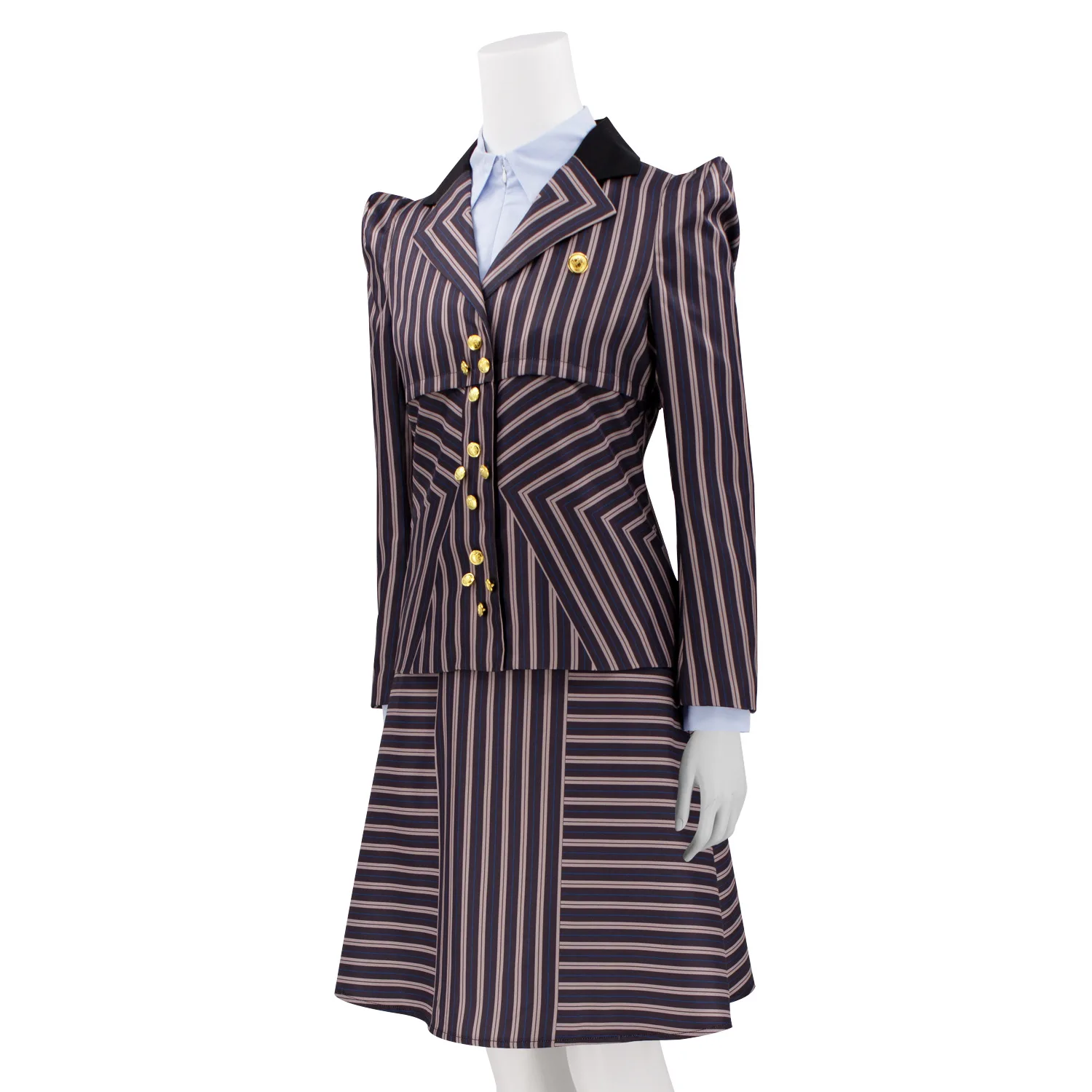 Женский костюм ведьмы из фильма Эльфаба в полоску для косплея