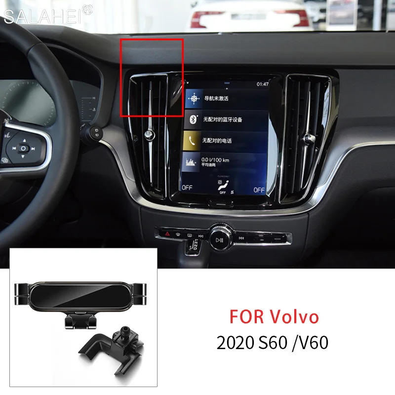 

Лидер продаж, автомобильный держатель для телефона для Volvo V60 S60 2020 2021 2022, автомобильный держатель с креплением на вентиляционное отверстие, ...