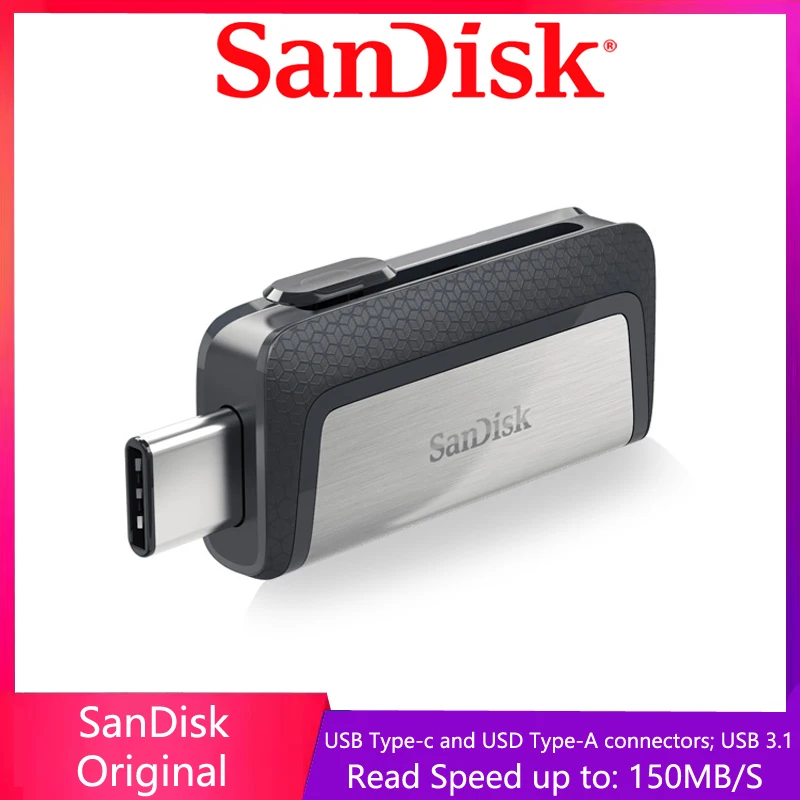 

Sandisk Dual OTG USB Flash Drive 128GB 256GB SDDDC2 Extreme Type-C USB 3.1 64GB high speed Pen Drives PenDrives 32G USB Stick