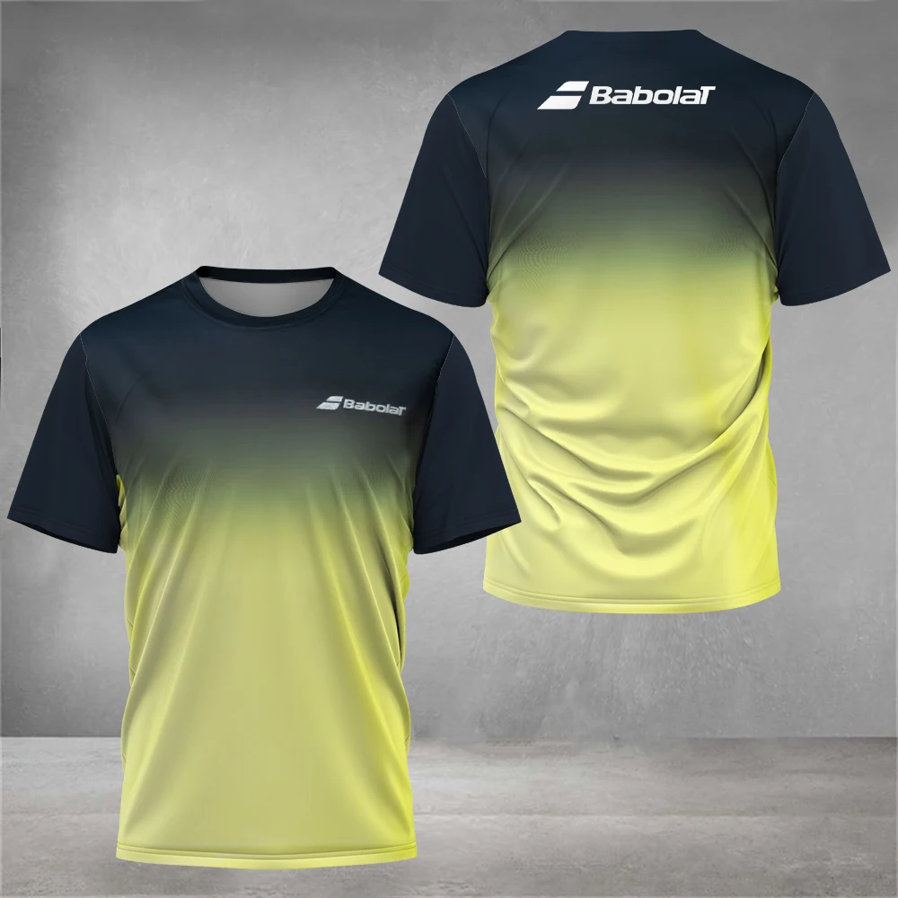 

2023 Fine Color Contrast Tennis Clothing Breathable Babolat Golf Clothing Men's Fitness Short Sleeve Men's Badminton Sports Top