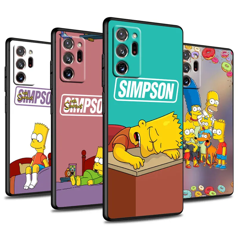 

Fashion Simpsons Family For Samsung Galaxy note 20 10 9 8 M52 M21 F22 M32 F42 F62 F12 M12 Silicone Soft Black Phone Case