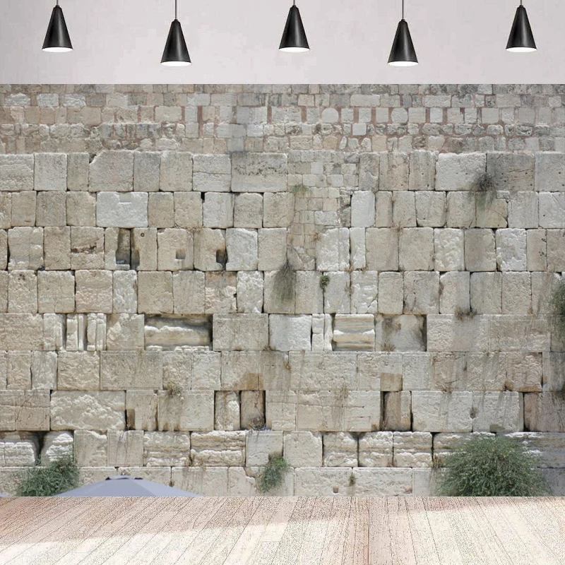 Фон для фотосъемки с изображением светлой западной стены скалы старого города