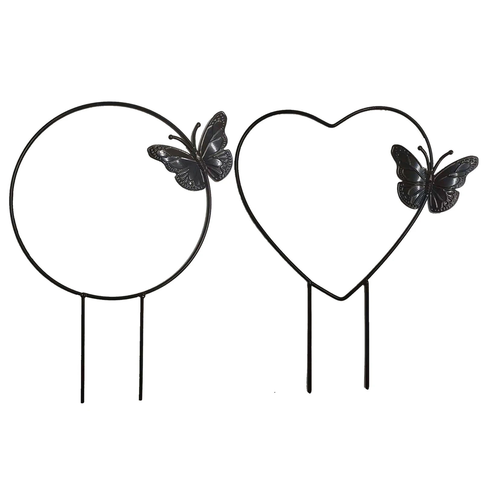 

2 шт., металлические садовые решетки с бабочкой