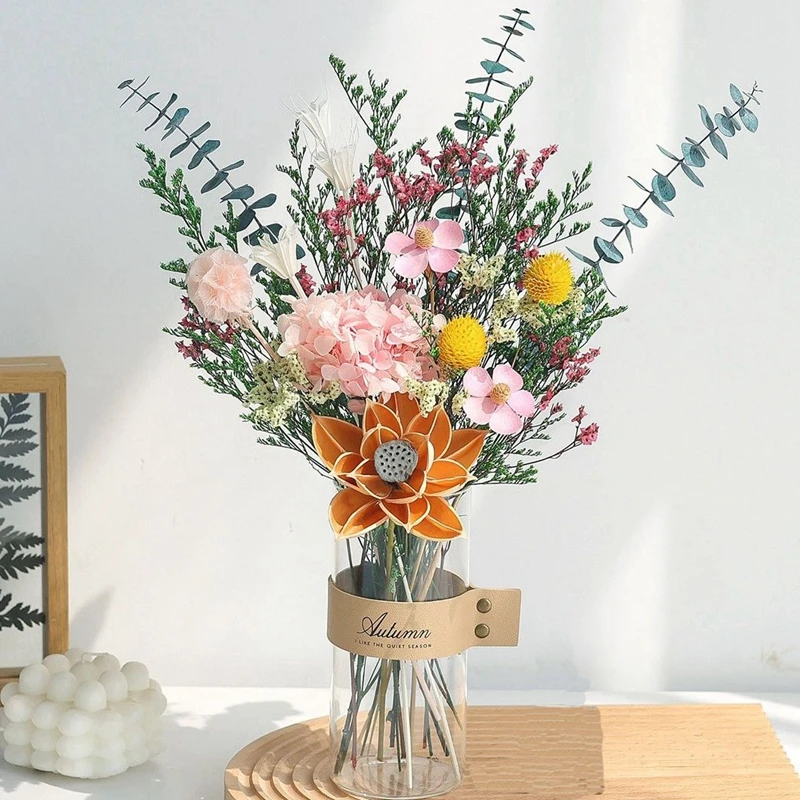 

Natural Dried Flowers Bouquet Boho Artificial Flowers Eucalyptus Leaf for Home Decor Garden Wedding Decoration Outdoor DIY Vase