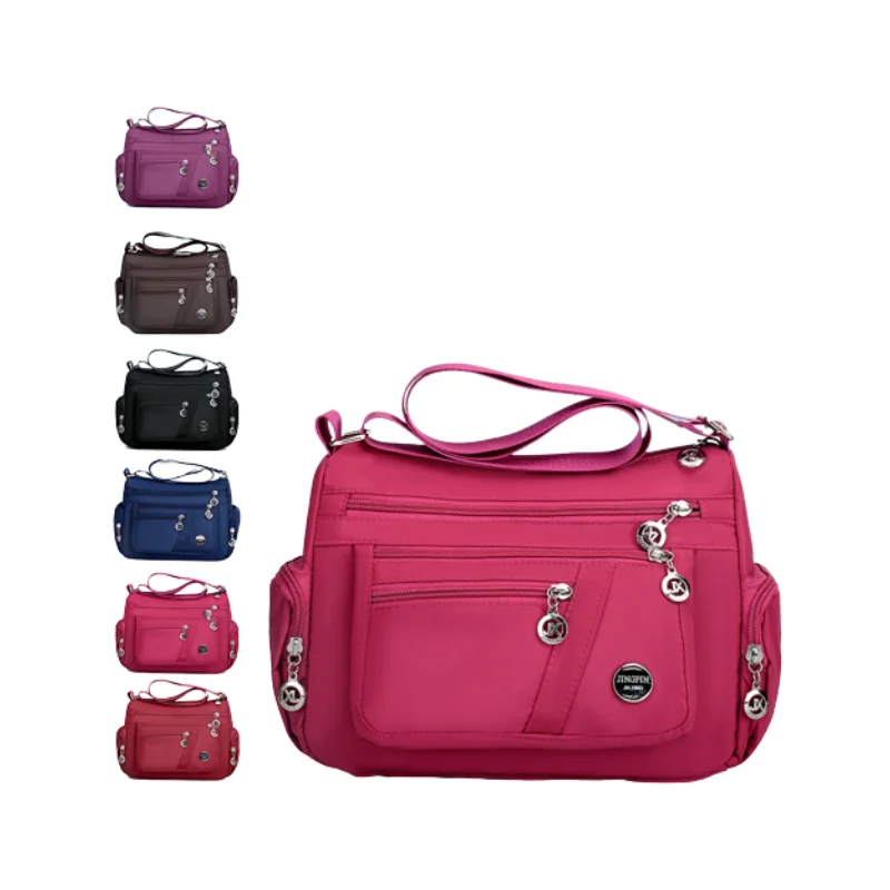 

Oxford Waterproof Shoulder Bag Women Casual Crossbody Bag Multifunction Shopping Handbag Large Capacity Messenger Bag