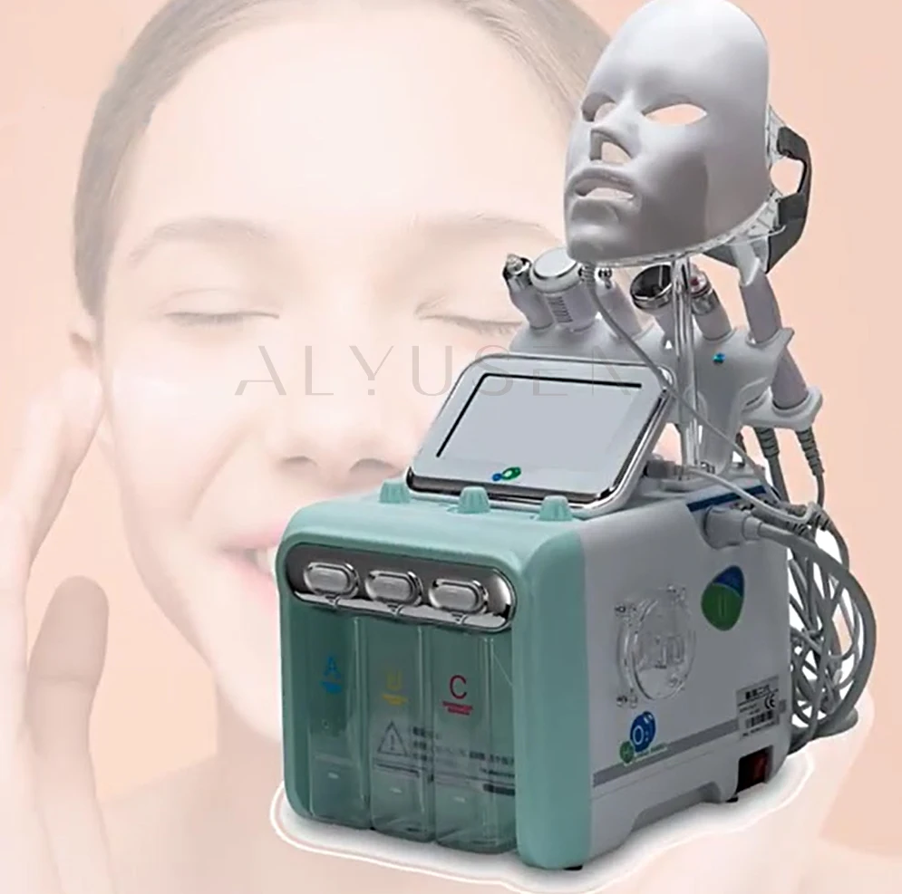

8 In 1 Hydrafacial Dermabrasion FACE MASK Water Oxygen Jet Peel Hydra Skin Scrubber Facial Beauty Deep Cleansing RF Face Lifting