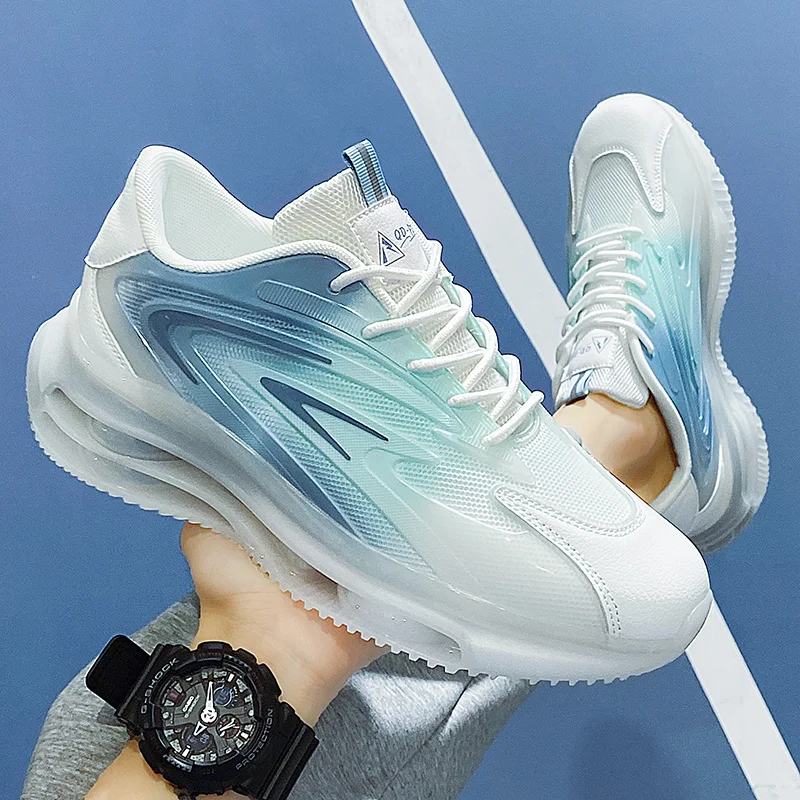 Male Sneakers Thick Sole Platform Sports Shoes Mesh Breathable Mens Tennis Shoes Men Gym Shoe