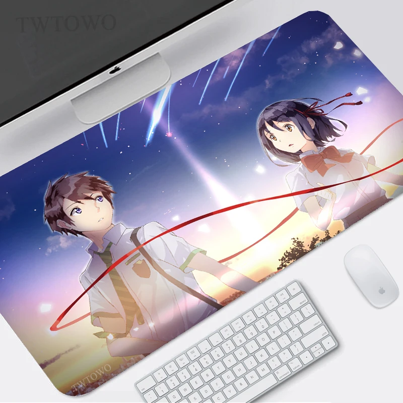 

Anime Your Name Mouse Pad Gaming XL Custom New Computer Mousepad XXL MousePads Natural Rubber Anti Slip Office Table Mat