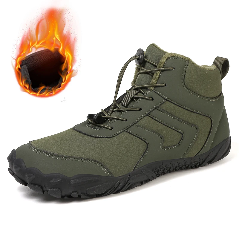 Мужские ботинки для снега босоножки повседневные теплые Нескользящие уличные