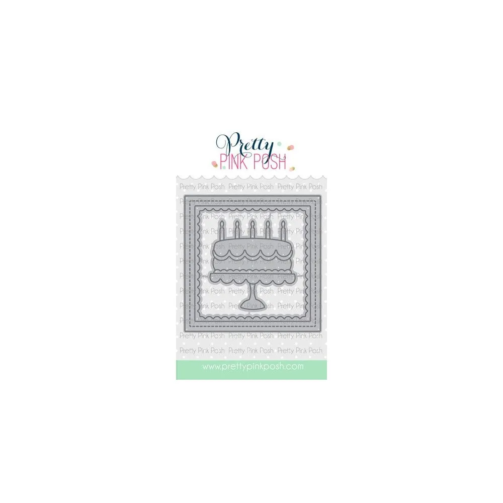 

2022 Birthday Party Cake Square Frame Cutting Dies Diy Craft Wax Paper Scrapbooking Gift Card Diary Decoration Embossing Molds