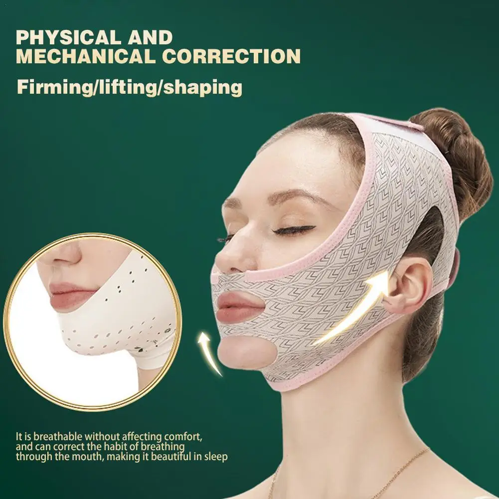 

1pc Beauty Face Sculpting Sleep Mask V Line Shaping Face Mask Facial Slimming Lifting Strap High Elastic Face Tightening Beauty